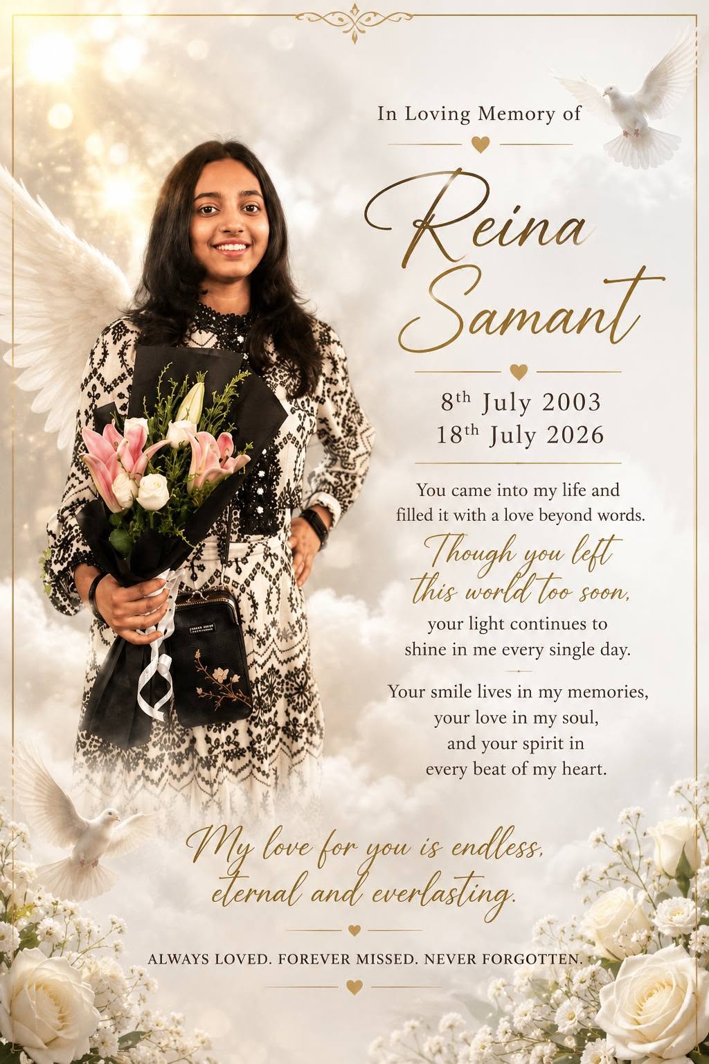 Reina Samant US, Death: Family Mourn The Loss Of Beloved Daughter
